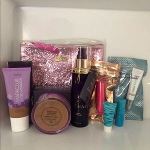 Tarte tan deep neutral, shape tape powder, spray